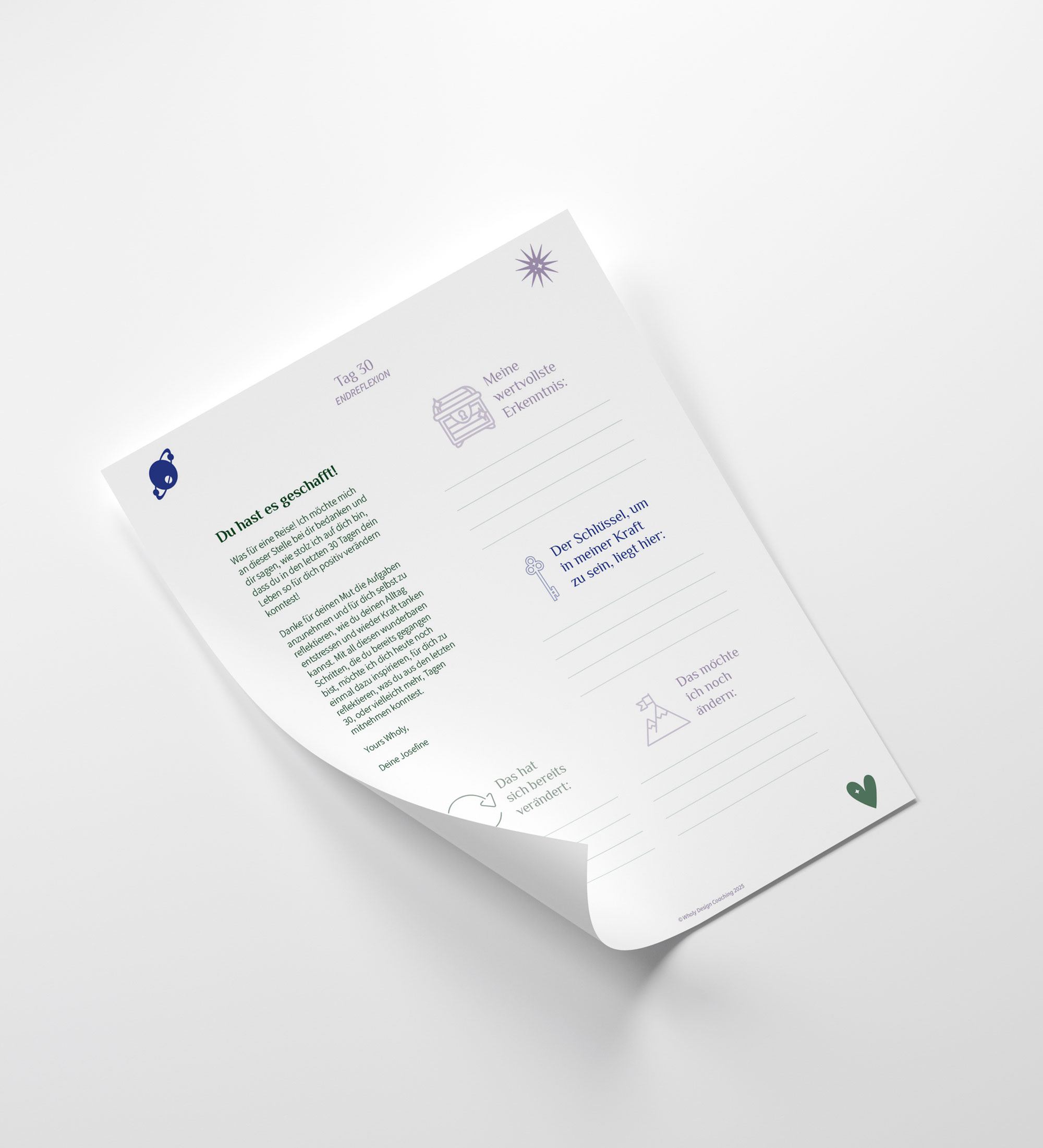 destress-wholy-design-einzelnes-blatt wholy walk herausforderungen überforderung vielfältige Rollen